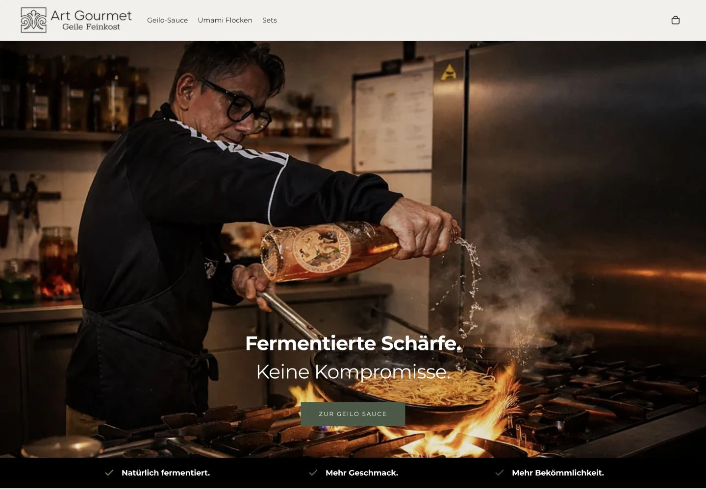 Homepage of the Art Gourmet – Geile Feinkost online store